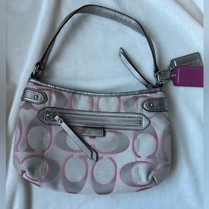 Y2K pink and beige Coach purse